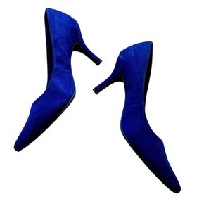 Comfort Plus by Predictions Royal Blue Suede Women's Heels Size 6.5